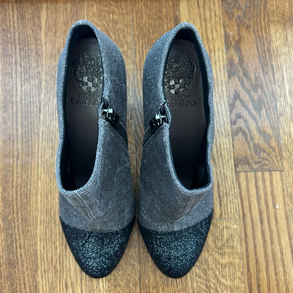 Vince Camuto Heeled Boots with Glittery Toe Caps - Picture 5 of 12